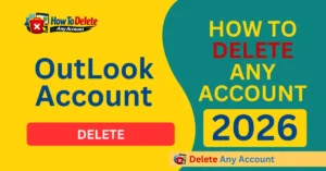 how to delete an outlook account